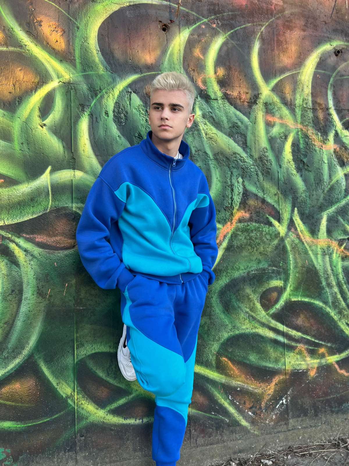 BLUE SKY Man's Hoodie | Money Face Clothing alternate